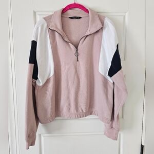 Abercrombie & Fitch Colorblock Quarter-Zip Pullover